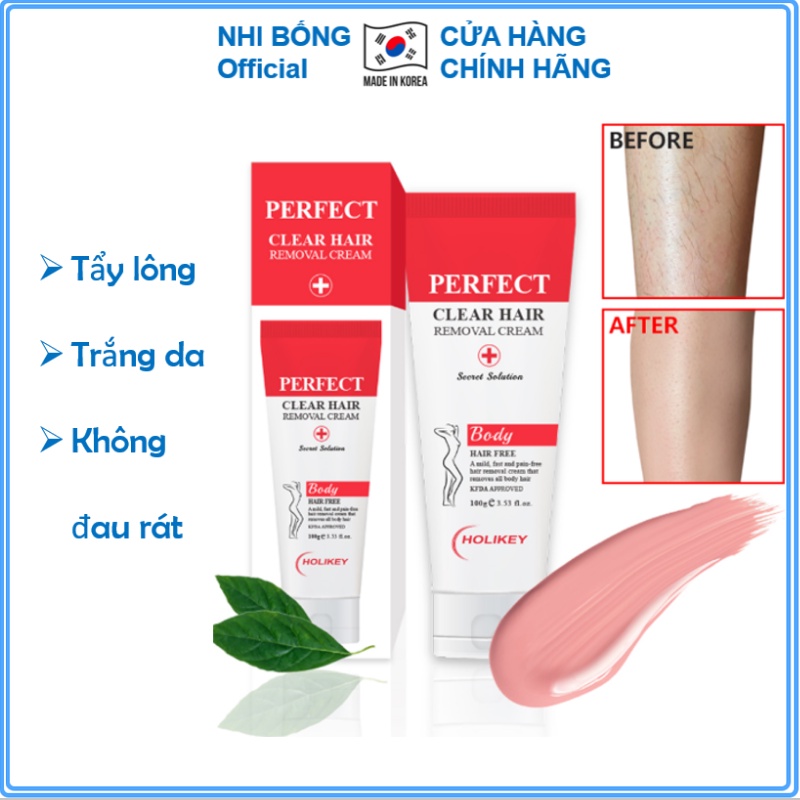 Kem tẩy lông - Tẩy lông Holikey Perfect Clear Hair Removal Cream Hàn Quốc 100ml