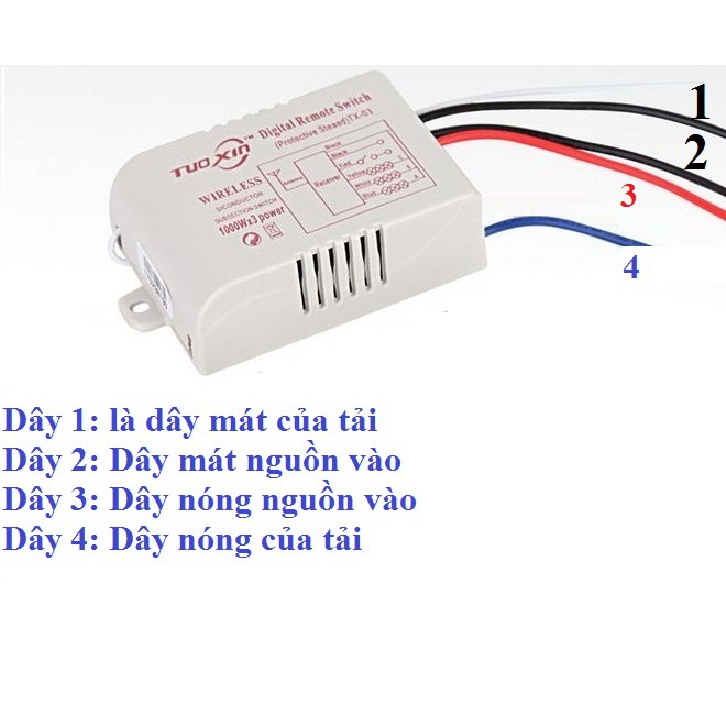 [TUOXIN-HÀNG CHẤT LƯỢNG CAO]Công tắc điều khiển từ xa bằng sóng RF xuyên tường 1 cổng tuoxin