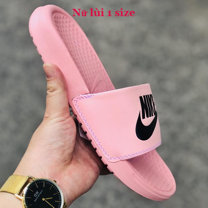 Dép unisex 𝐍𝐈𝐊𝐄 ❤️FREESHIP + Hộp❤️ dép quai ngang thể thao nam nữ mk in 𝐍𝐈𝐊𝐄-𝐁𝐚𝐧𝐚𝐬𝐬𝐢,hồng-logo-đen