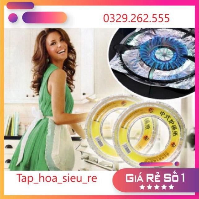 (Rẻ Vô địch) Set 10 lót bạc bếp gas tròn cách nhiệt