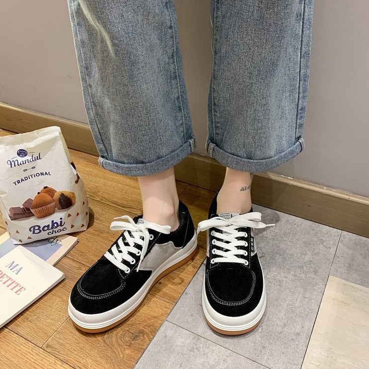 Hàn Quốc phiên bản thiết bị kích thích mông đít dày đặc, giày phẳng của phụ nữ | BigBuy360 - bigbuy360.vn