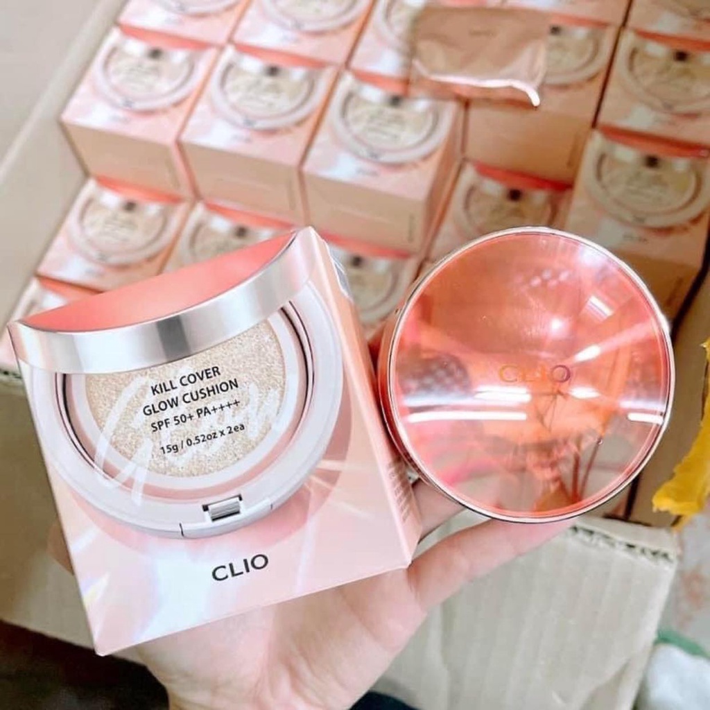 Phấn Nước Tạo Hiệu Ứng Căng Bóng CLIO KILL COVER GLOW CUSHION (15gx2)