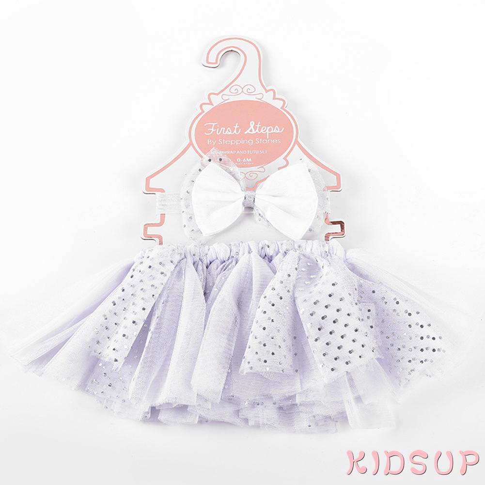 Set Váy Xoè Tutu + Băng Đô Cài Tóc Phụ Kiện Chụp Hình Cho Bé