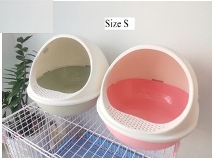 ( Size S 45x38x33cm ) Nhà vòm , Chậu vệ sinh , Chậu cát cho mèo AG+ cao cấp