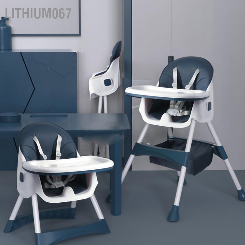 GHẾ ĂN DẶM nằm ngả gấp gọn giá rẻ. Ghế ăn dặm cho bé - có thể điều chỉnh Di động an toàn với dây đai Lithium067