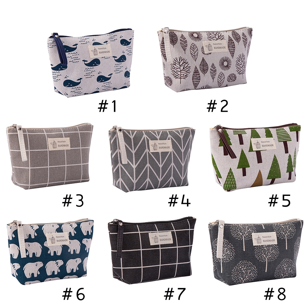 Túi Vải Đựng Đồ Trang Điểm Đa Năng In Họa Tiết Xinh Xắn Dành Cho Nữ