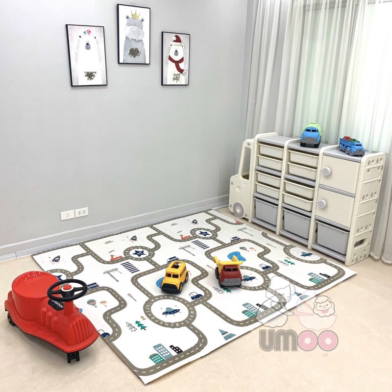 Thảm xốp umoo XPE gấp gọn chống thấm chống trượt cho quây cũi cho bé tập bò vui chơi