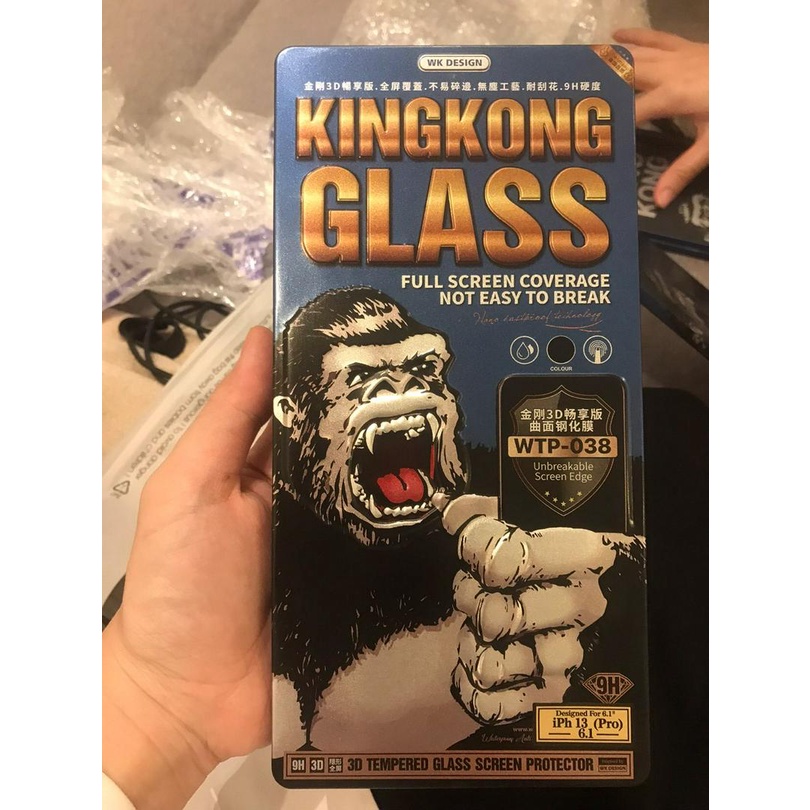 Kính Cường Lực WK KingKong Chính Hãng Full Màn cho iPhone 13/12/11/7/8...Plus Xs Max/mini/Pro Max