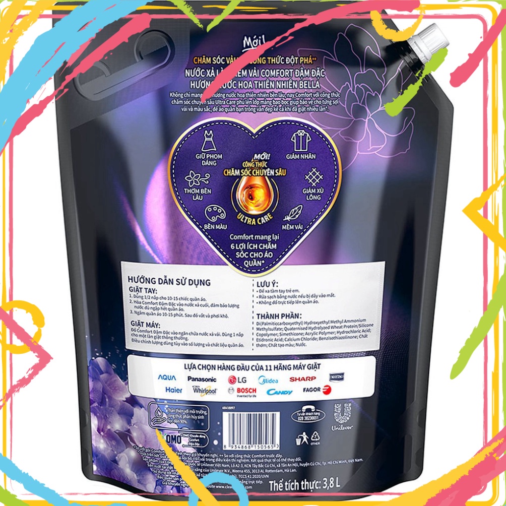 Nước Xả Vải Comfort Túi 3,2L Bella/Sophia