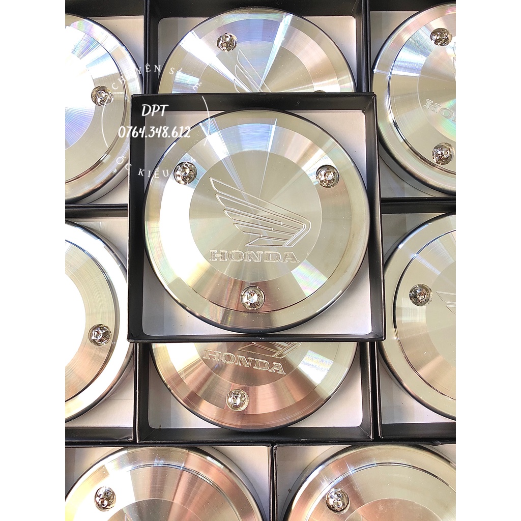 Nắp ốp lốc nồi nhôm CNC nguyên khối tặng kèm 3 ốc Salaya cho xe Wave nhỏ-Dream-Future Neo-Future Led