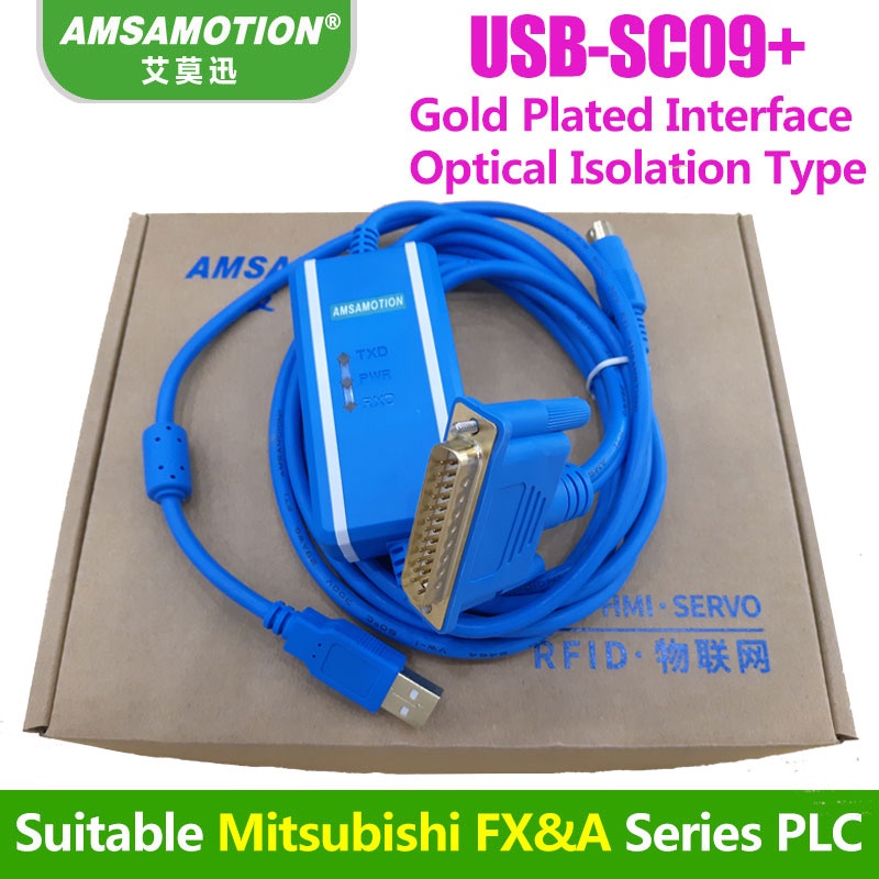 Dây Cáp Lập Trình USB-SC09+ Cho Mitsubishi FX&A Series PLC