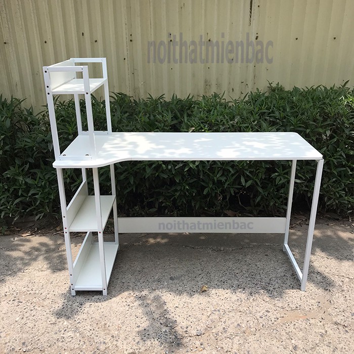Bàn làm việc, học tập kèm giá sách cao FUNA kiểu káng độc đáo, Khung Sắt Sơn Tĩnh Điện chịu lực tốt. | BigBuy360 - bigbuy360.vn