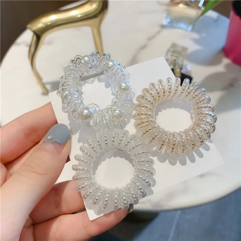 Dây buộc tóc lò xo phong cách Hàn Quốc dành cho nữ