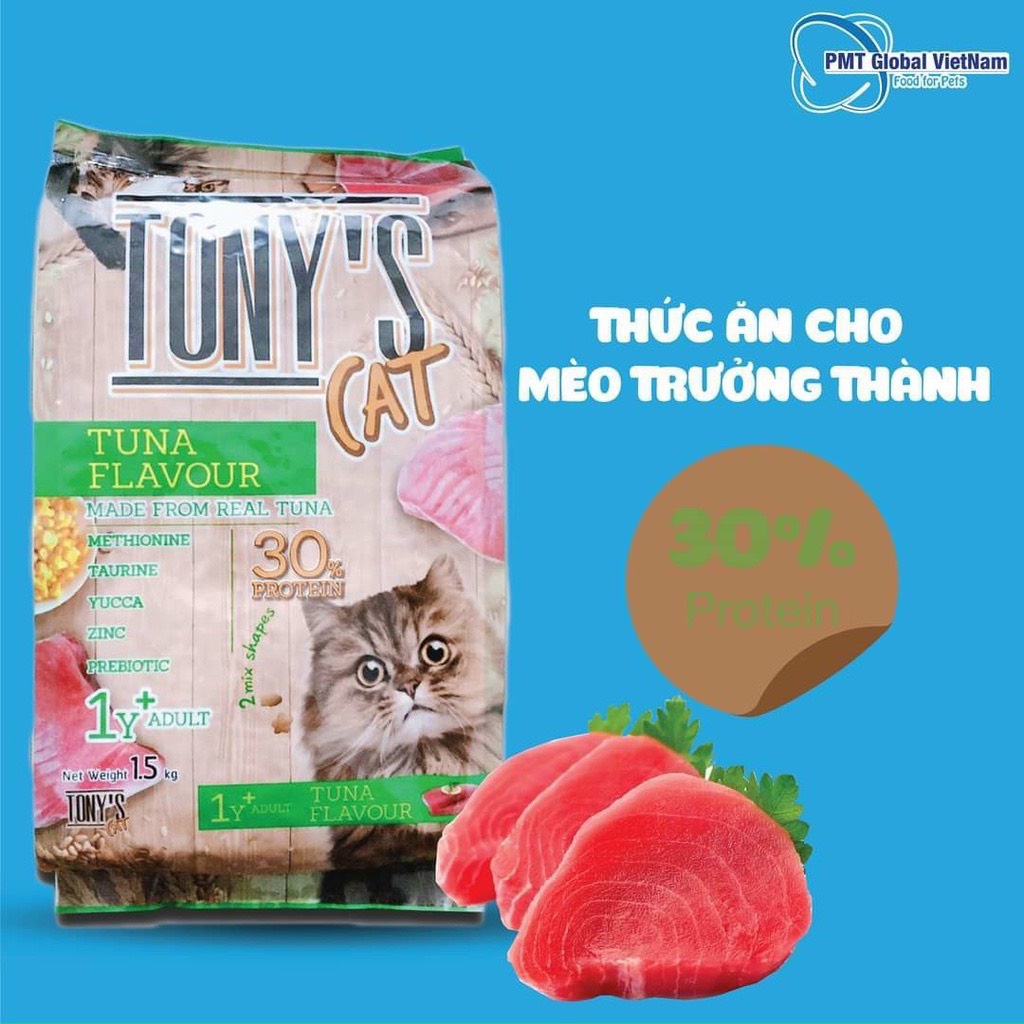 Hạt cho mèo Tony's Cat - Thức ăn khô cho mèo trưởng thành tốt cho tiêu hóa, kích thích ngon miệng
