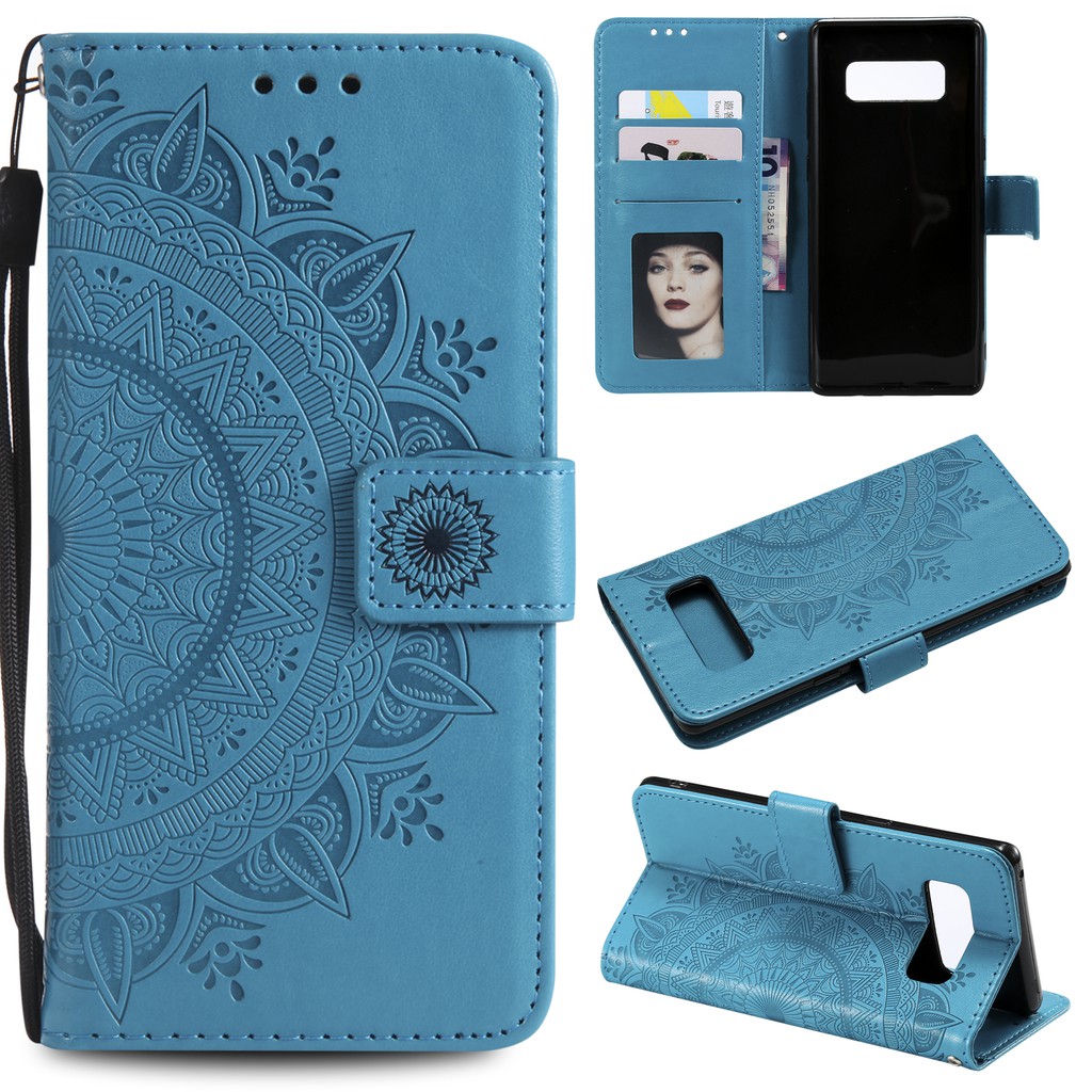 Ốp lưng da in hoa văn dập nổi dành cho điện thoại Samsung Note 4 8 9 | BigBuy360 - bigbuy360.vn