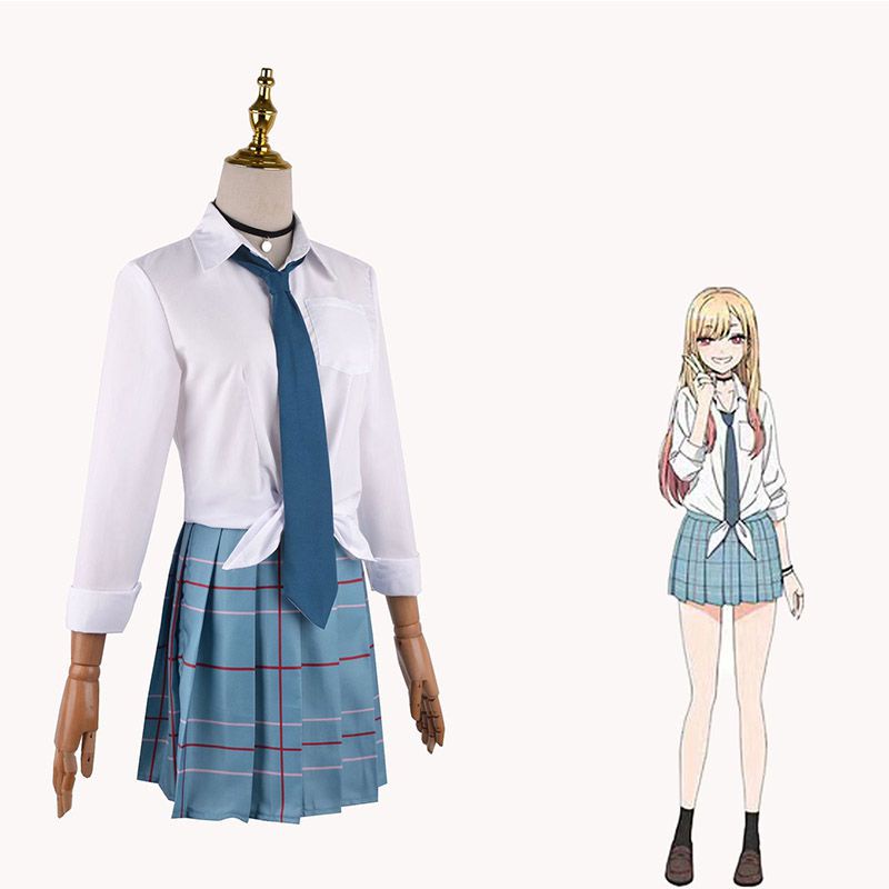 new My Dress-Up Darling Cosplay Outfit Costume Cos Wig Maid Party Girls Tie Collar Full Set girl gift