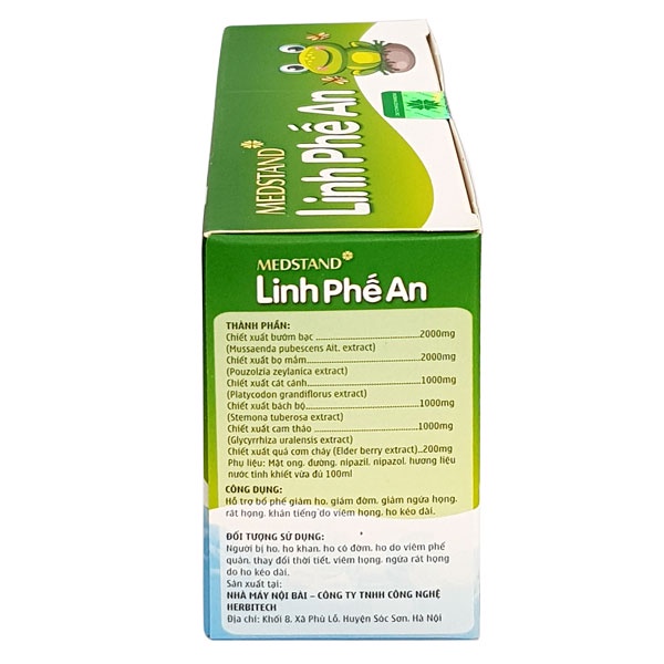 LINH PHẾ AN – Hỗ trợ bổ phế, giảm ho, loãng đờm, giảm ngứa họng, rát họng, khản tiếng ở trẻ nhỏ