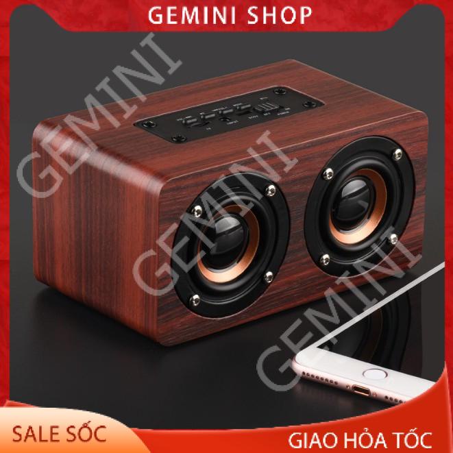 [Mã ELHA9 giảm 15% đơn 50K] Loa Bluetooth 10W gỗ V5 Công nghệ Hifi âm Bass mạnh mẽ GEMINI SHOP