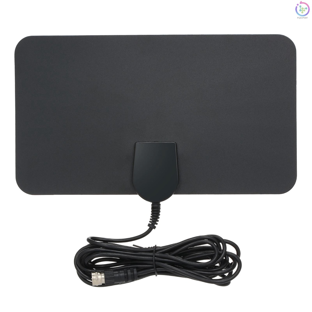 New  Indoor Digital TV Antenna HD Signal Flat Panel UHF FM HDTV Antenna Signal Receiver Black