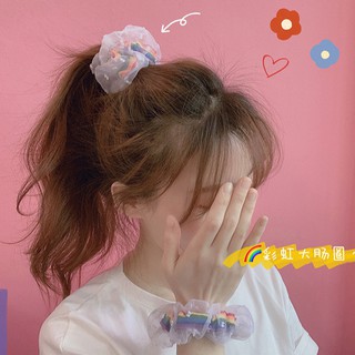 Scrunchies Rainbow | Dây Cột Tóc Cầu Vòng