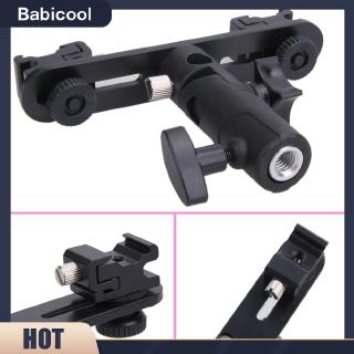[B-cool]Giá đỡ đèn flash 2 Hotshoes Ô giữ xoay Xoay cho đèn Speedlight