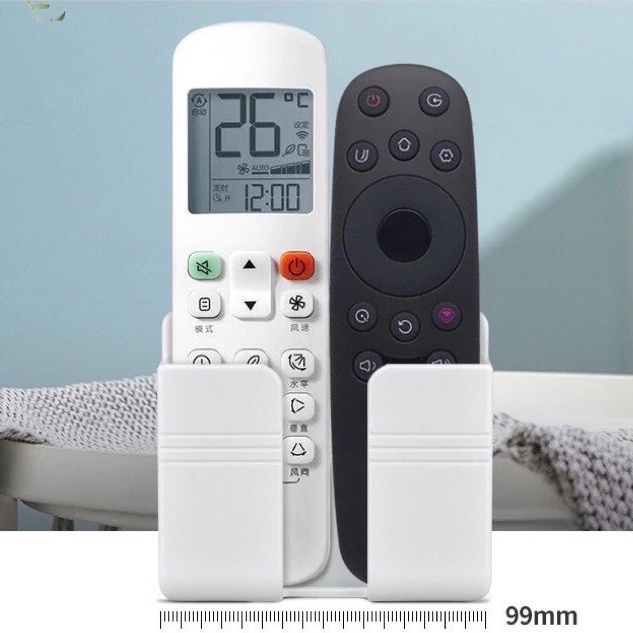 Giá Đỡ Sạc Điện Thoại Thông Minh Đa Năng/ Kệ Dán Tường Để Remote, Đồ Dùng - Có Móc Treo Giữ Dây Điện