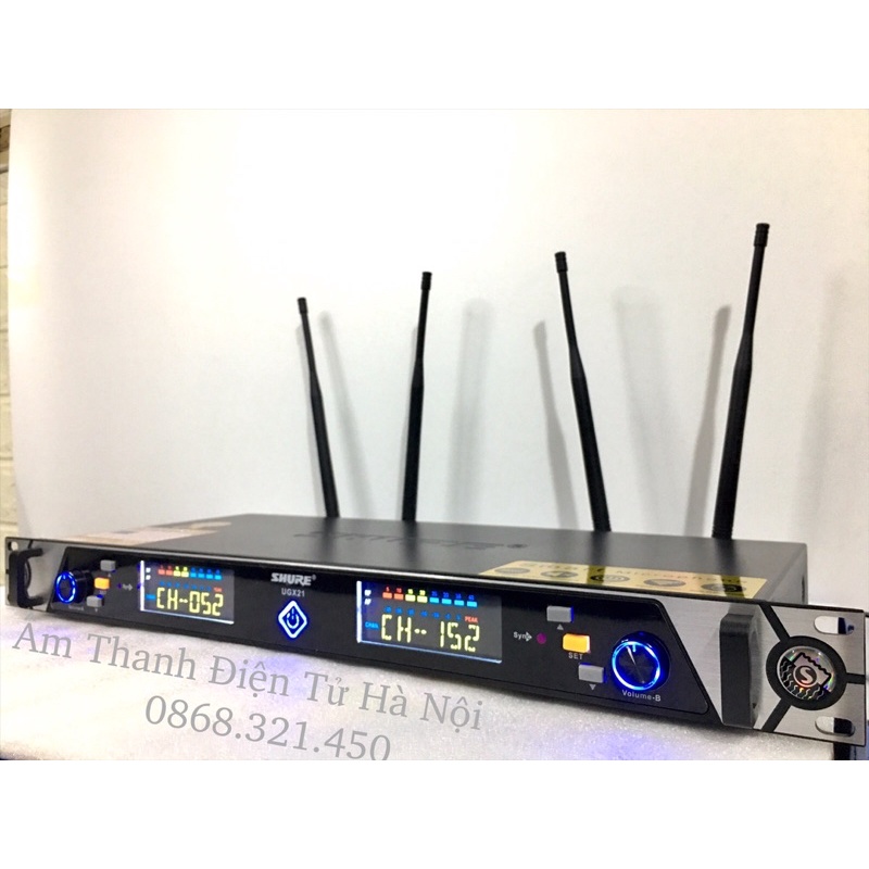 Micro Không Dây UGX 21 Có Tự Ngắt, Dò Sóng Chỉnh Tần Số Hiện Đại. Dòng Karaoke Chuyên nghiệp.