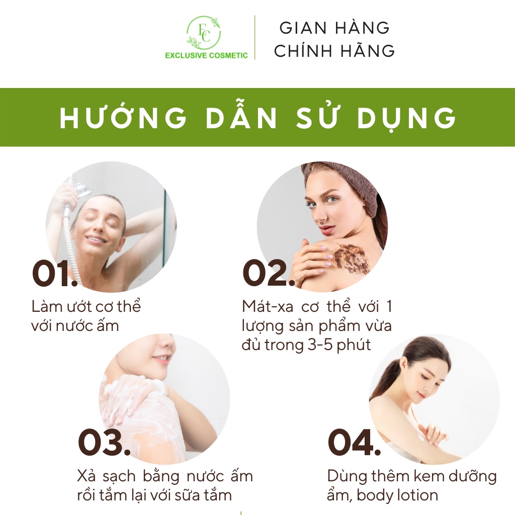 Tẩy da chết ORGANIC SHOP BODY Cà phê & Đường 250ml Chính Hãng