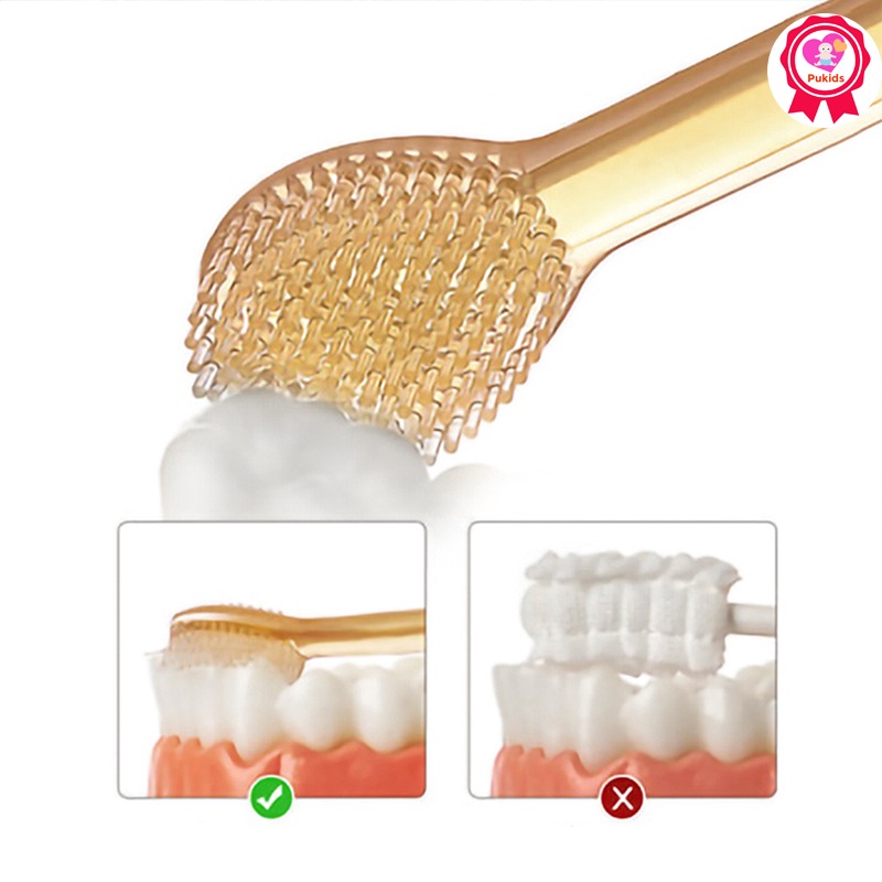 Set rơ lưỡi và bàn chải đánh răng silicon cho bé từ 0 - 18 tháng _ PK87