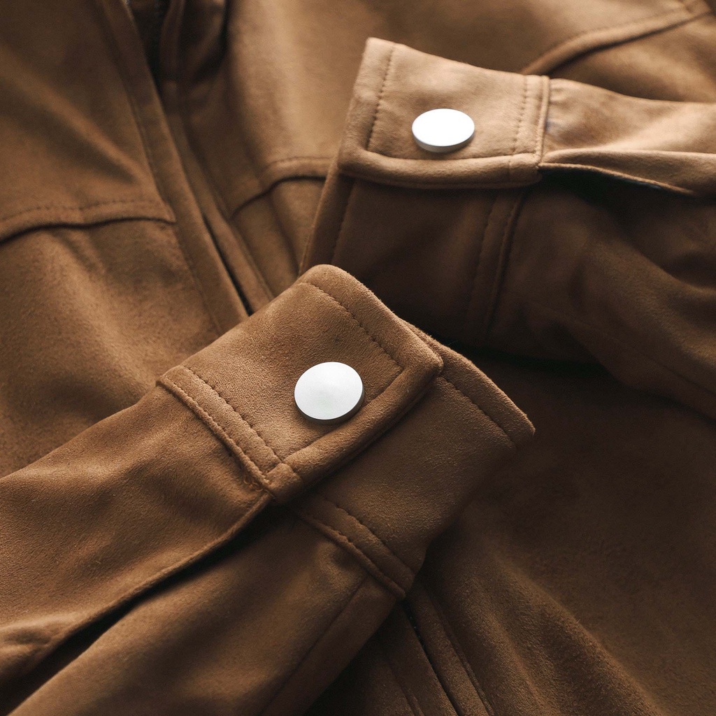 Áo Khoác Da Lộn Cổ Trụ Maximus - BIGG thời trang nam có big size đến 145kg