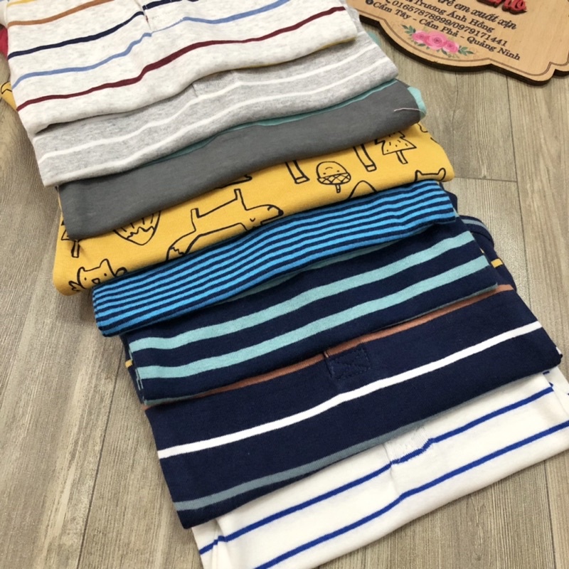 Body chip dài tay bé trai cổ tròn size 3m (3-5kg) chất cotton, bodysuit cho bé sơ sinh - Amystores