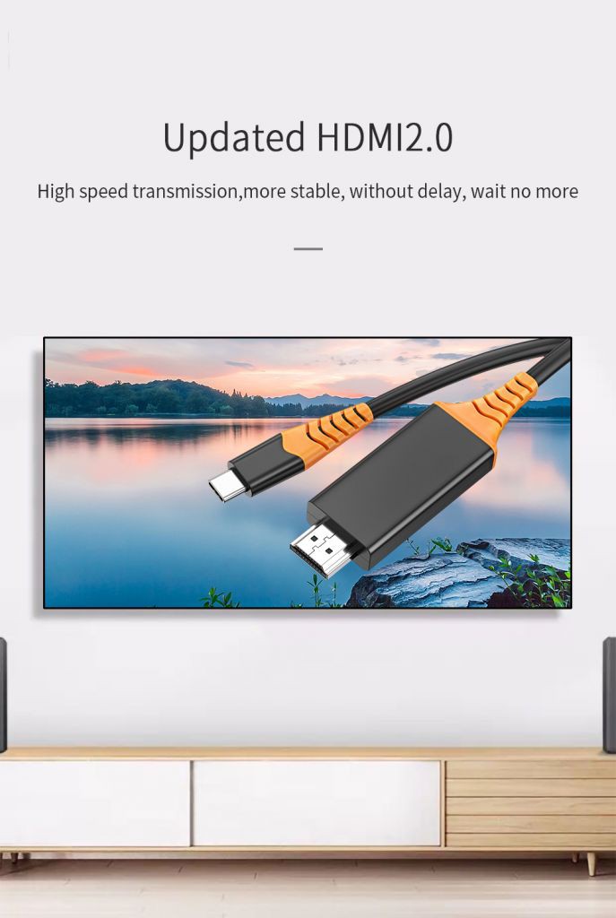 ESSAGER Cáp Chuyển Đổi Usb C Sang Hdmi Thunderbolt Cho Macbook Ipad Pro Usb-C Hdmi 2.0 4k