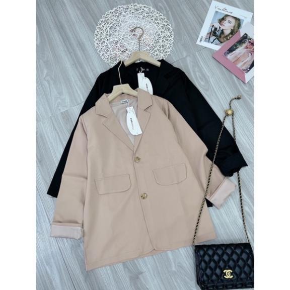 [Hàng Đẹp] Áo Blaze Kaki Nữ Lót Lụa , Áo Khoác Trơn Cúc Cài Dài Tay Túi Trước 2 Màu Pretty | BigBuy360 - bigbuy360.vn