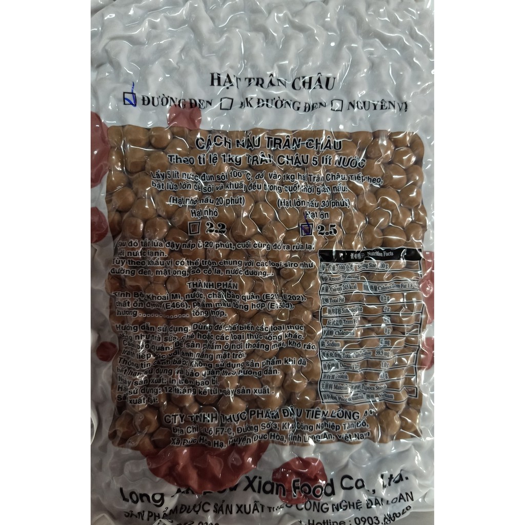 Trân châu đường đen Dou Xian 3Kg