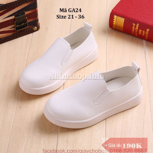 Giày Slip Ons Trẻ Em 1 - 12 Tuổi GA24