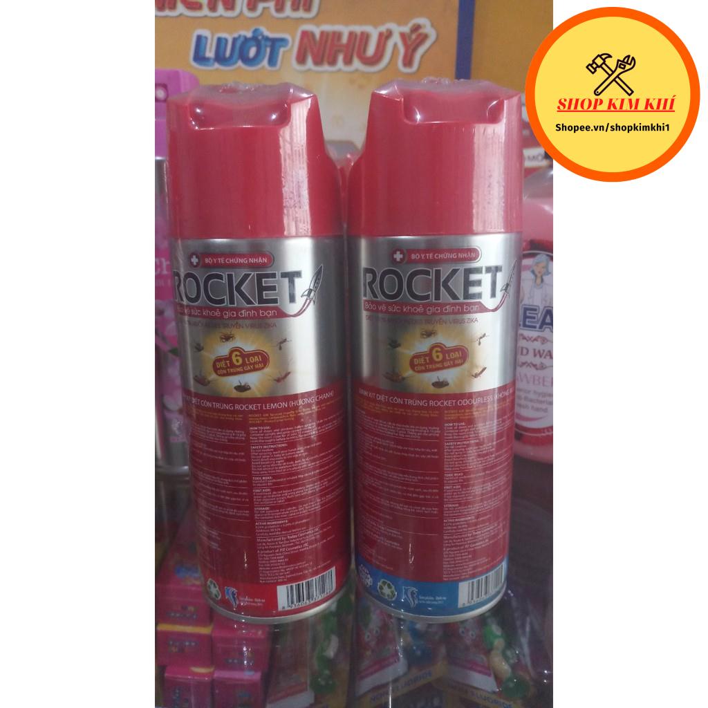 Bình Xịt Côn Trùng Rocket Hương Chanh và Không Mùi 300ml