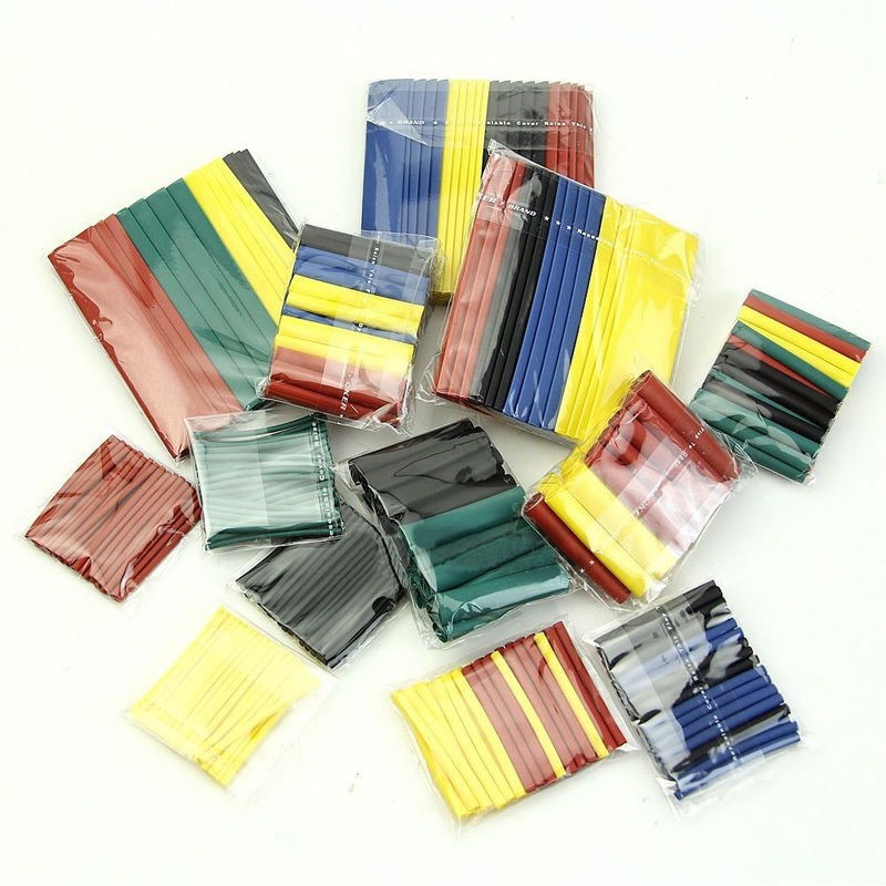 328 ống thu nhiệt bọc các đường dây điện, 5 màu, 8 kích cỡ