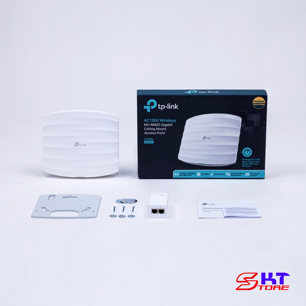 Bộ Phát Wifi MU-MIMO Gắn Trần Tp-Link EAP225 Chuẩn AC Tốc Độ 1350Mbps - Hàng Chính Hãng