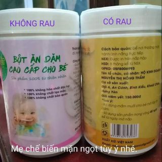Bột ăn dặm cho bé từ 4 tháng trở lên loại 1000gr