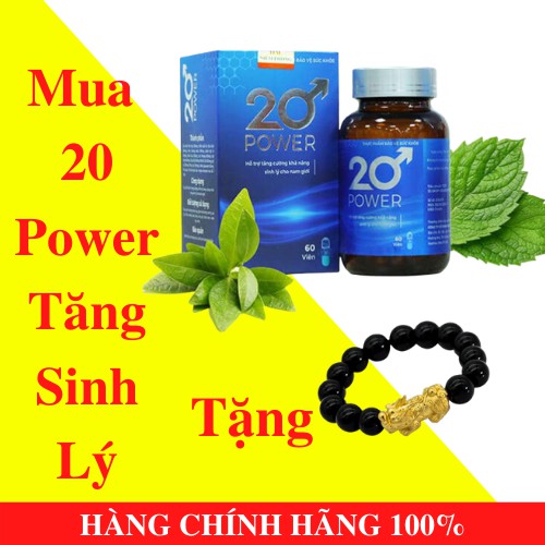 Viên Tăng Cường Sinh Lý Nam 20 Power - Tặng Kèm Vòng Tay Tỳ Hưu - 20P3