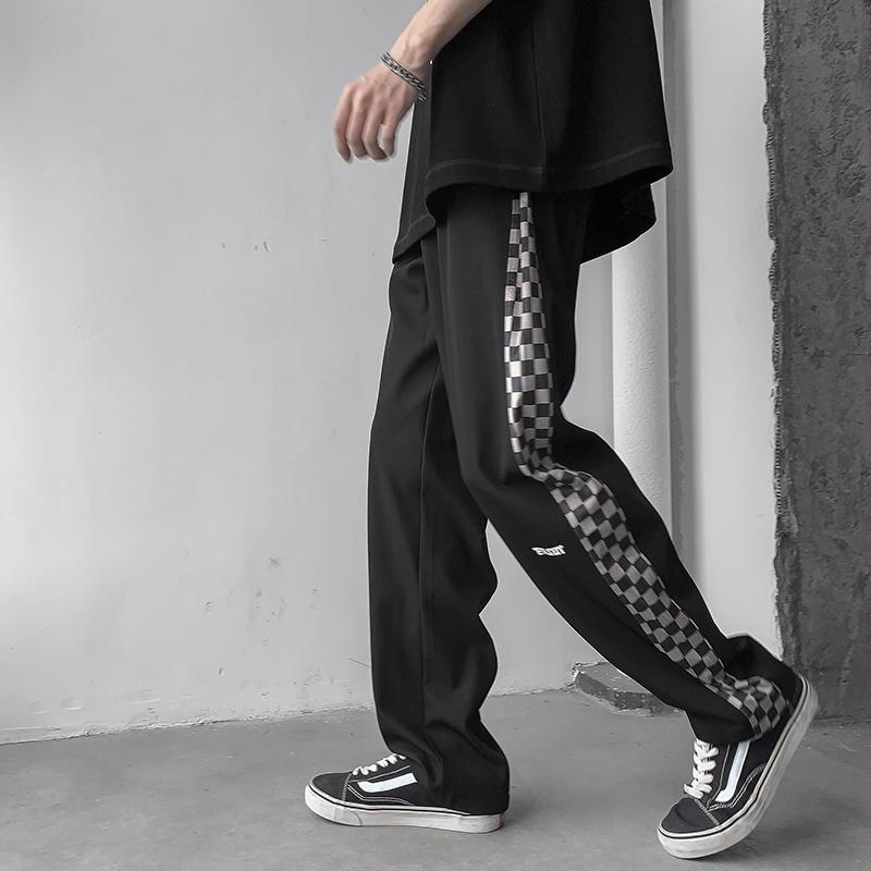 Quần ống rộng phối dây rút phong cách hip hop cá tính cho nam