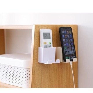 Kệ Để Remote kiêm giá đỡ sạc Điện Thoại Dán Tường độc đáo