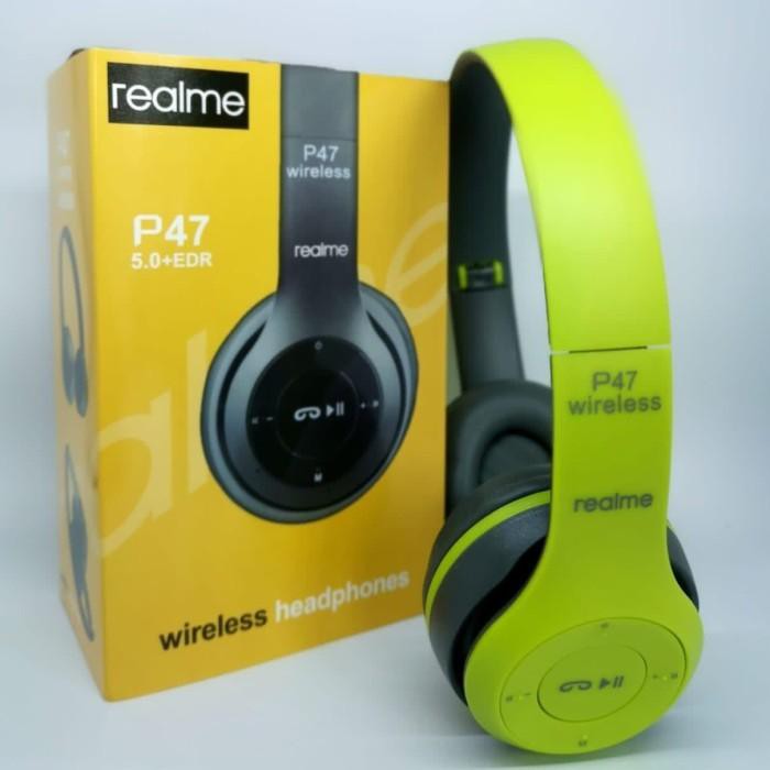 Tai Nghe Bluetooth Không Dây P47 Realme Màu Đen | BigBuy360 - bigbuy360.vn