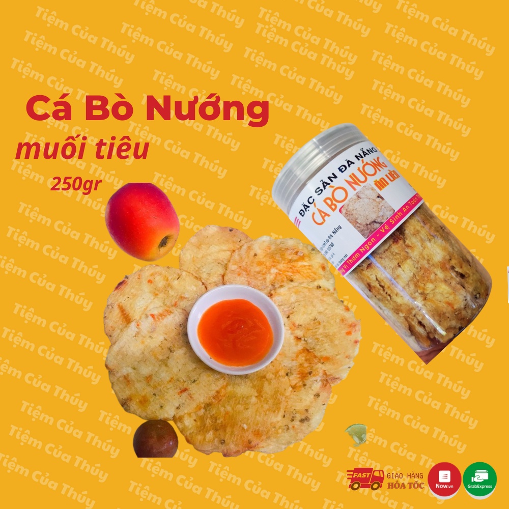 Cá bò nướng muối tiêu 250gr ăn liền loại 1 chuẩn vị đặc sản Đà Nẵng thơm ngon nhiều dinh dưỡng
