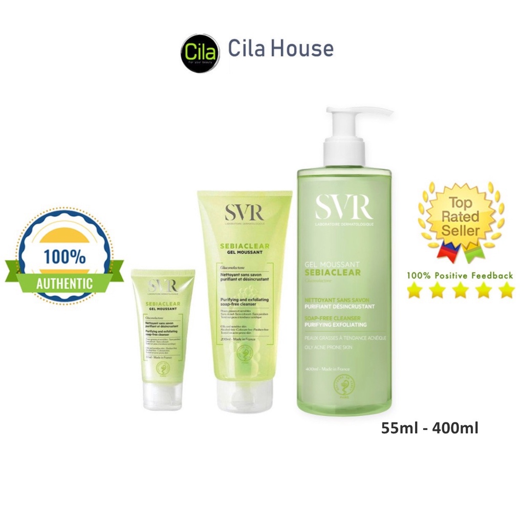 Sữa Rửa Mặt SVR Sebiaclear Gel Moussant Cho Da Hỗn Hợp, Dầu mụn & Nhạy Cảm - Cila House