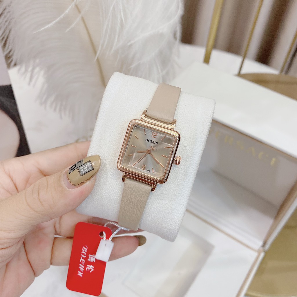Đồng Hồ Nữ Đeo Tay Thời Trang Bolun Dây Da Mặt Tròn,Vuông Nhiều Màu Sắc Giá Siêu Rẻ | BigBuy360 - bigbuy360.vn