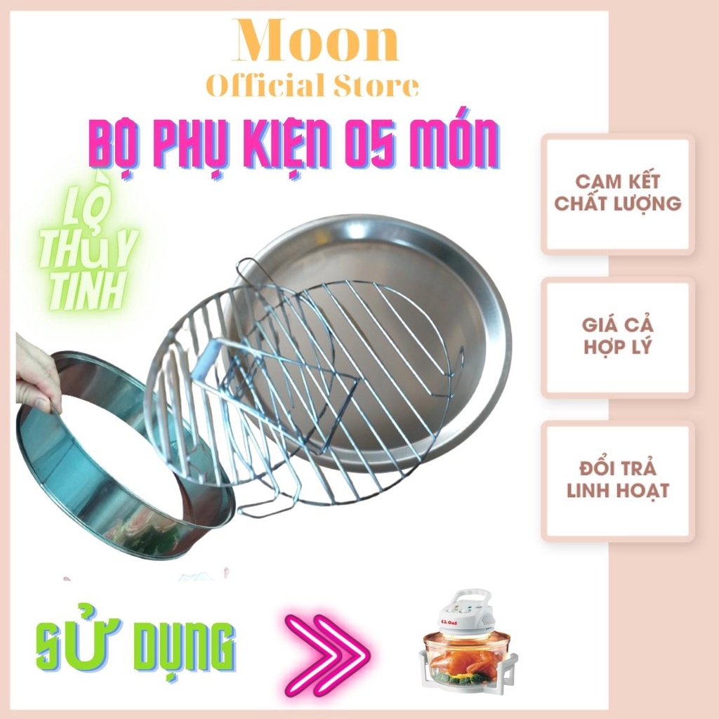 Thân lò bằng thủy tinh, dùng thay thế cho các lò nướng thủy tinh trên thị trường, dung tích từ 12 đến 17 lít, hàng nhập