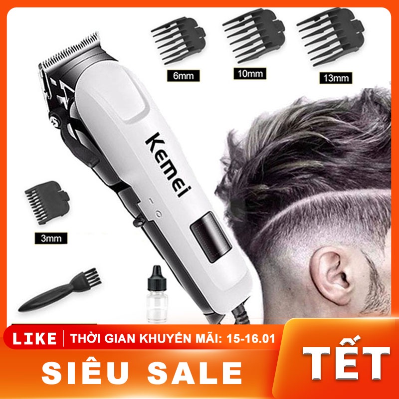 Kéo cắt điện, thiết kế tinh xảo, lưỡi sắc bén, lưỡi kéo điện Kemei được làm từ chất liệu cao cấp Tông đơ cắt tóc[KM-809}