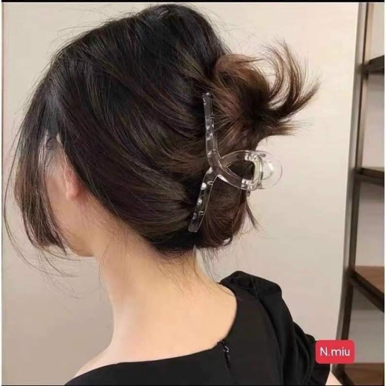 Set 6 Kẹp Tóc Ngoạm Lớn 3 Màu Trắng Vàng Trong Phong Cách Hàn Quốc - Sản Phẩm Mẫu Mới Siêu Hot