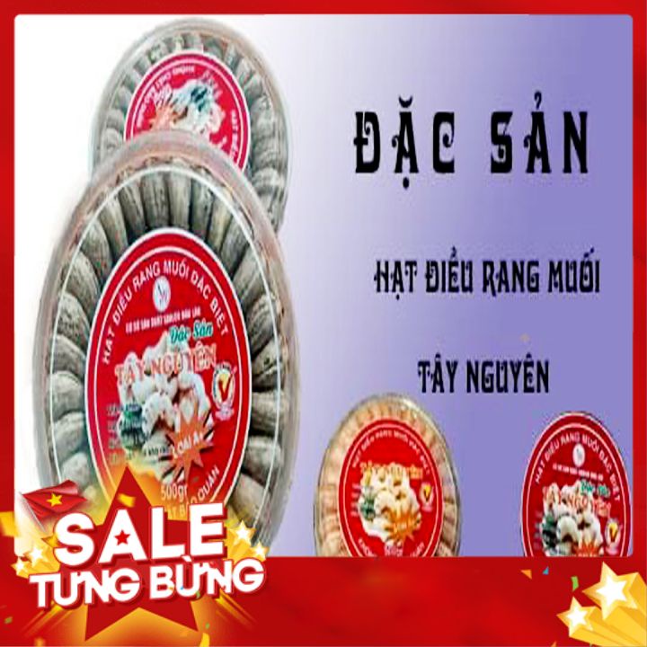 Hạt điều rang muối loại 1  hộp 500g, hương vị thơm ngon không hôi dầu